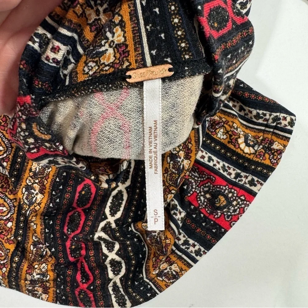 Free People Donatella Turtleneck Tie Sleeve Bohemian